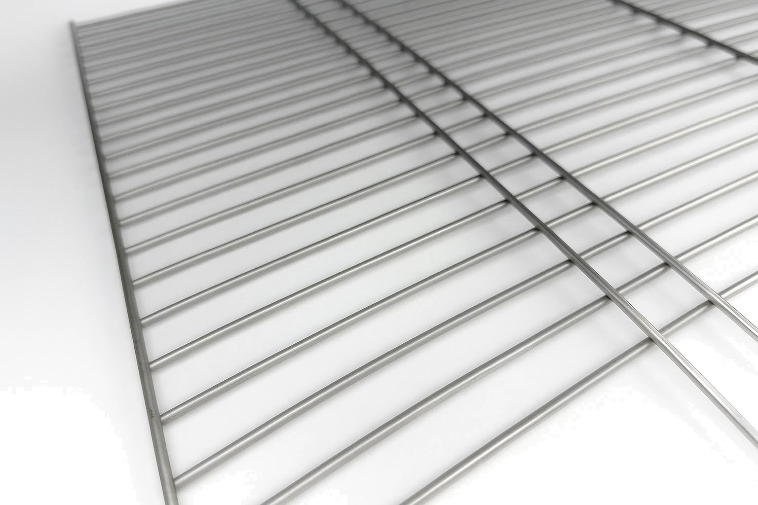 BBQ Grillrost aus Edelstahl 54x34 cm Rechteckig 4mm x 2.5mm Ersatzrost für Gasgrill Holzkohlegrill mit Griffen