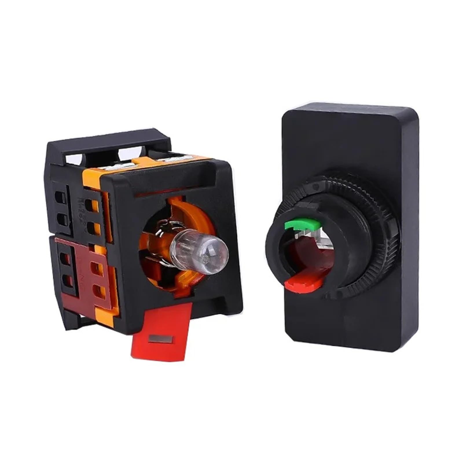 22 mm/25 mm/30 mm APBB-22/AS22/PPBB-30 Interruptor de botón de parada de encendido/apagado 10 A/660 V Auto-reinicio/momentáneo 1 pieza ﻿(Blue,24v)