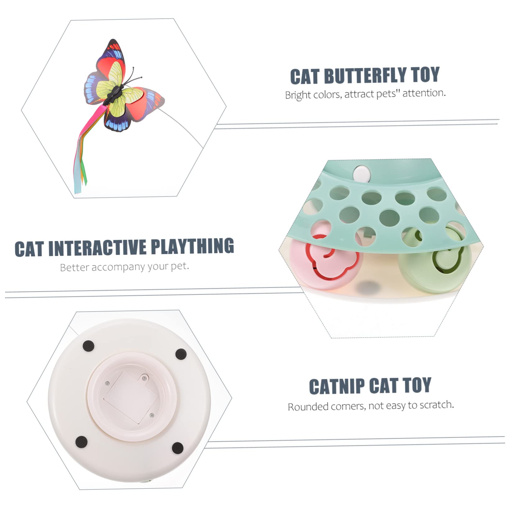 TOYANDONA Juguete Giratorio Eléctrico para Gatos Interactivo Gatos Juguete De Simulación para Suministros para Mascotas para