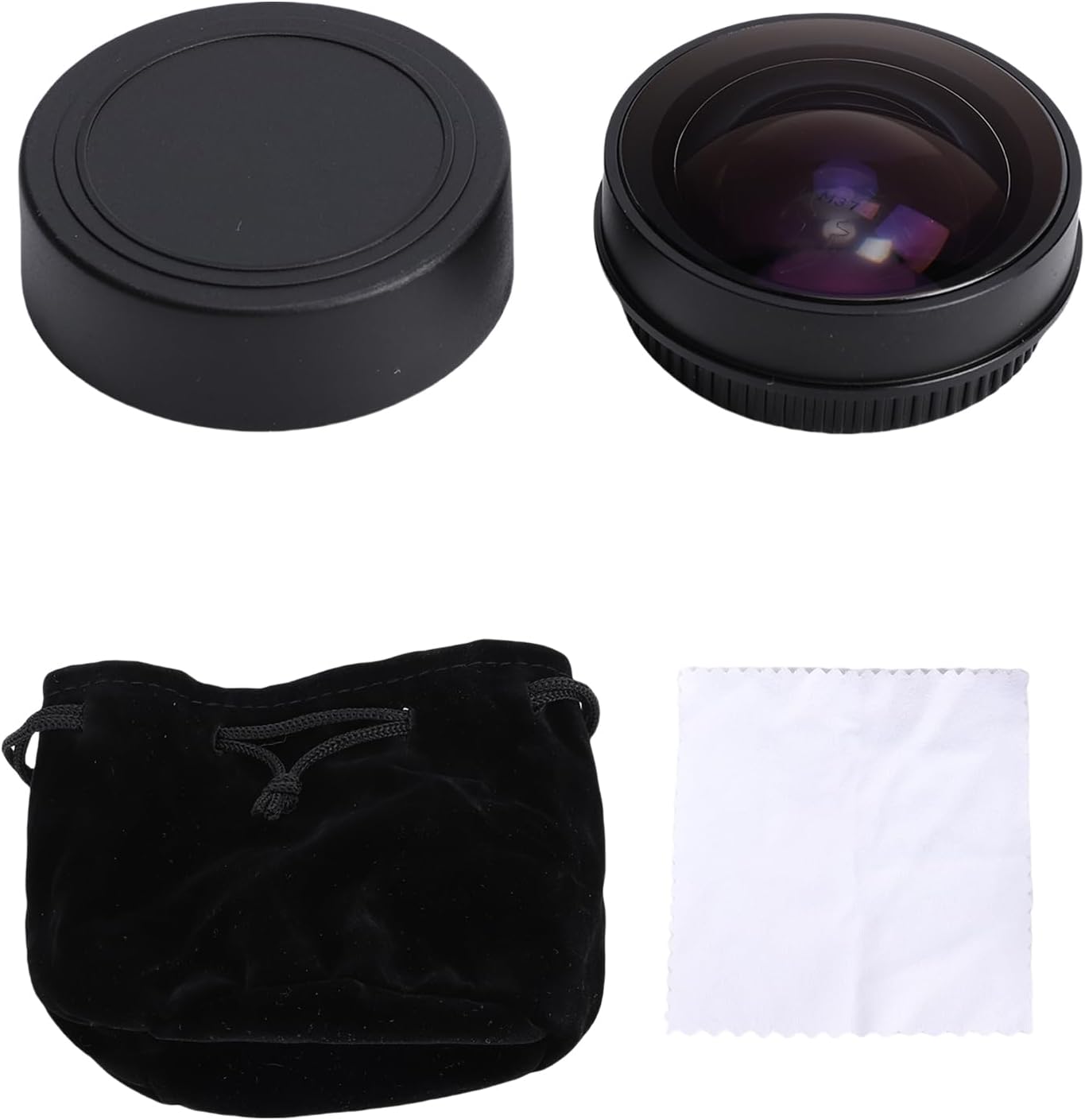 Fydun Fisheye Lens Wide Angle 0.2X for Camera 37mm Aluminum Alloy Optical Glass