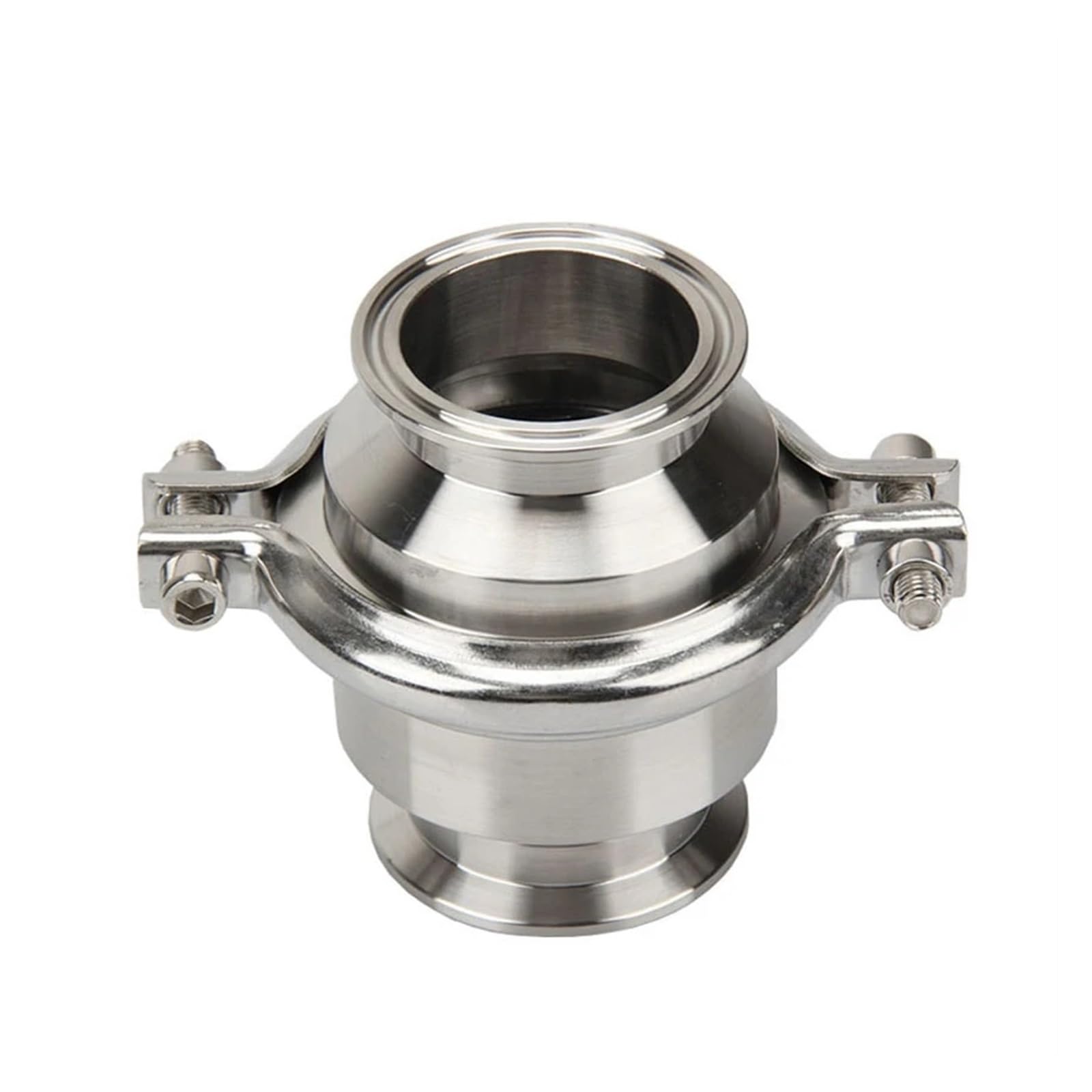 Valvola di ritegno a Tre Morsetti da 3/4" 1" 1,5" 2" 2,5" Flusso unidirezionale in Acciaio Inossidabile SS 304(51mm x Ferrule 64)