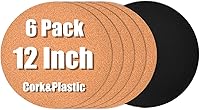 Vista 11 de Platillos redondos de corcho y plástico de 4 pulgadas para plantas, juego de 6 para jardinería, ollas y sartenes calientes