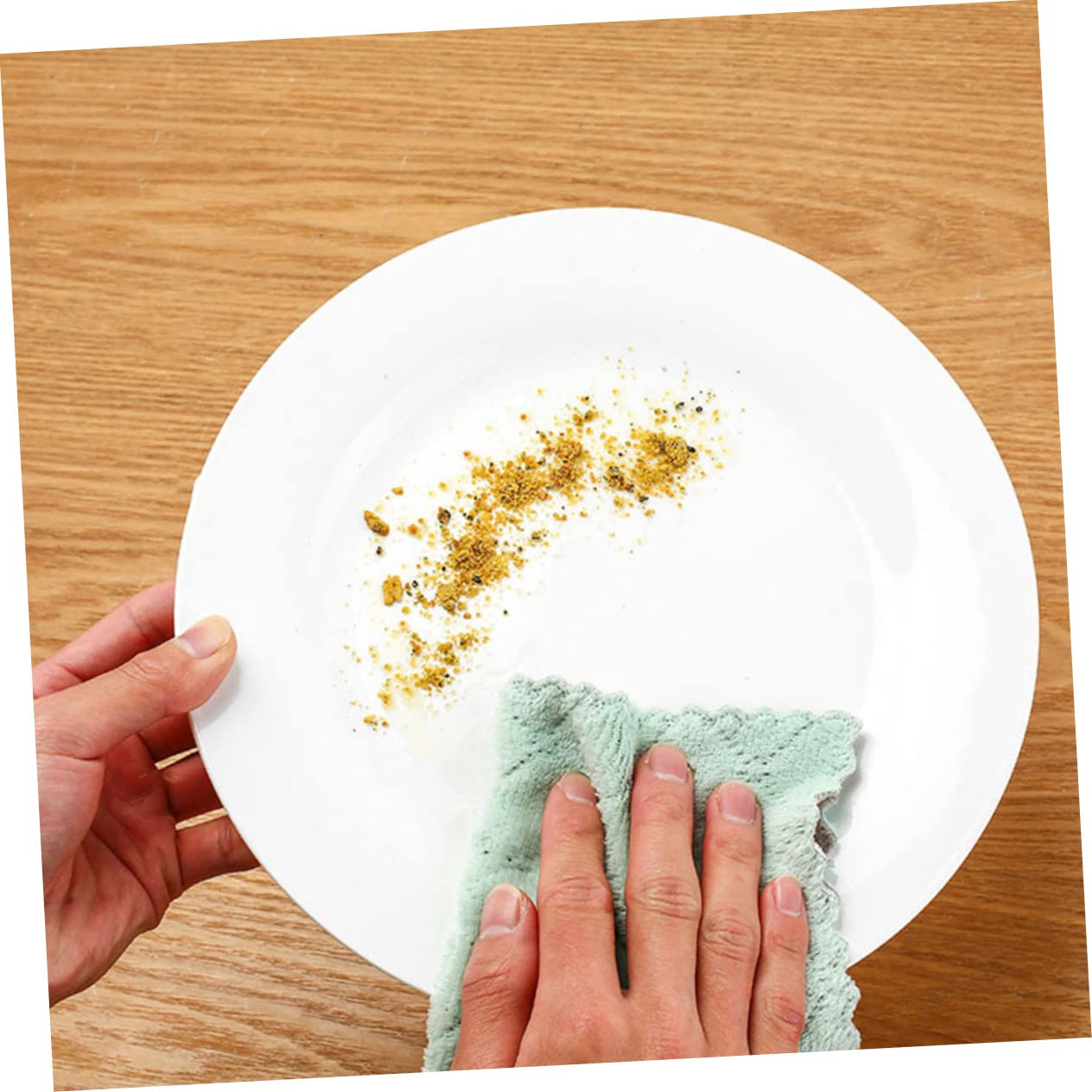 Healeved 60 Piezas Paquete de Paños de Cocina Absorbentes y Duraderos para Limpieza de Utensilios de Cocina Multiusos y para Hogar Verde y Gris