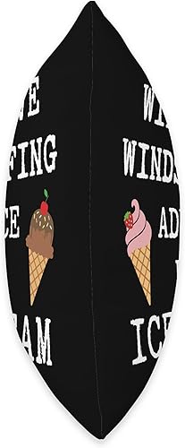 Miniatura 2 de Advice for Ice Cream Sports Funny Windsurfing Throw Pillow, 16x16, Multicolor