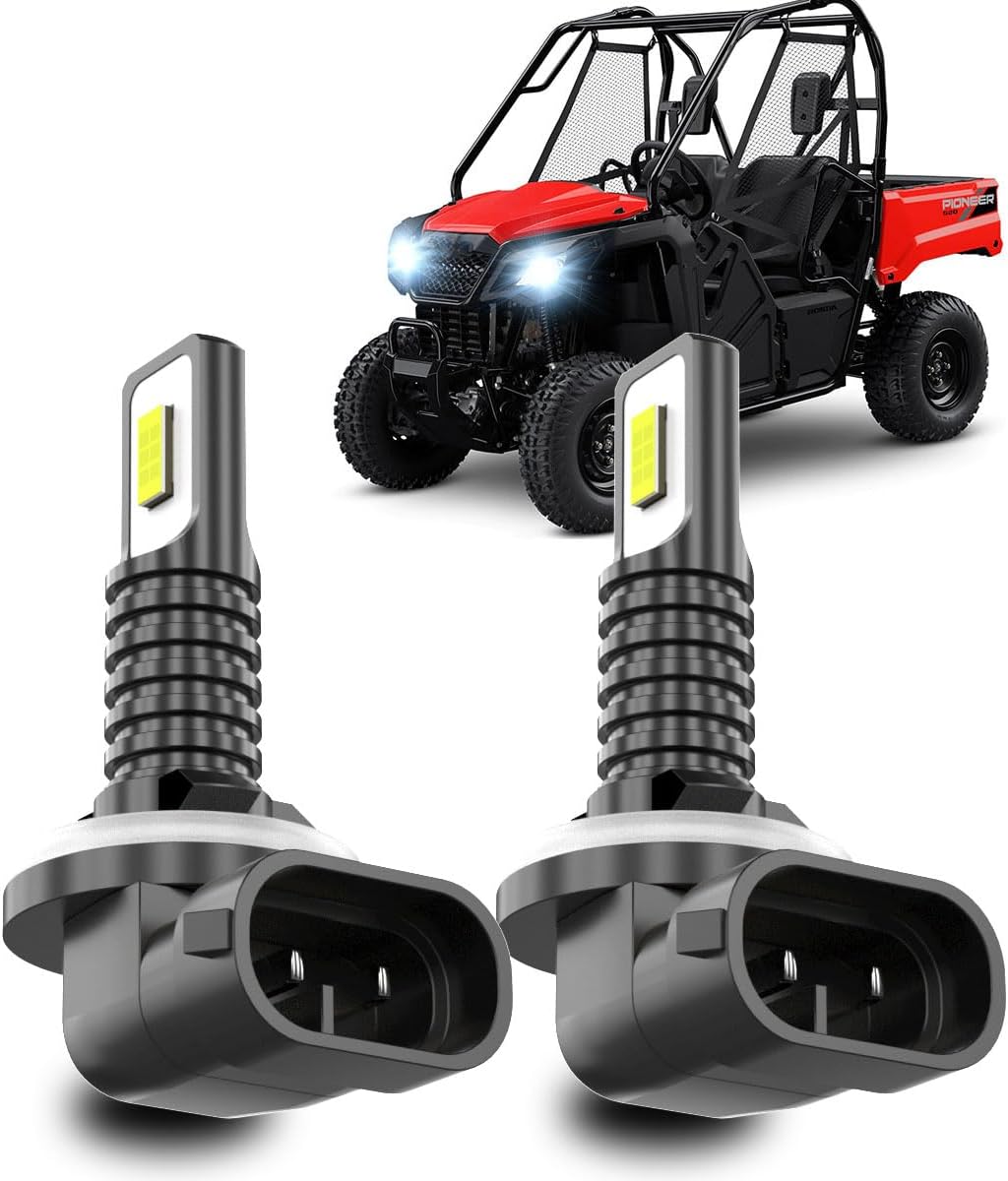 Compatible for Honda Pioneer 500 520 700 Light Bulbs, Years: 2014 2015 2016 2017 2018 2020 2021 2022 2023, 894/881 LED Bulbs, 12V 6000K 886 Light Bulbs, 2-Pack