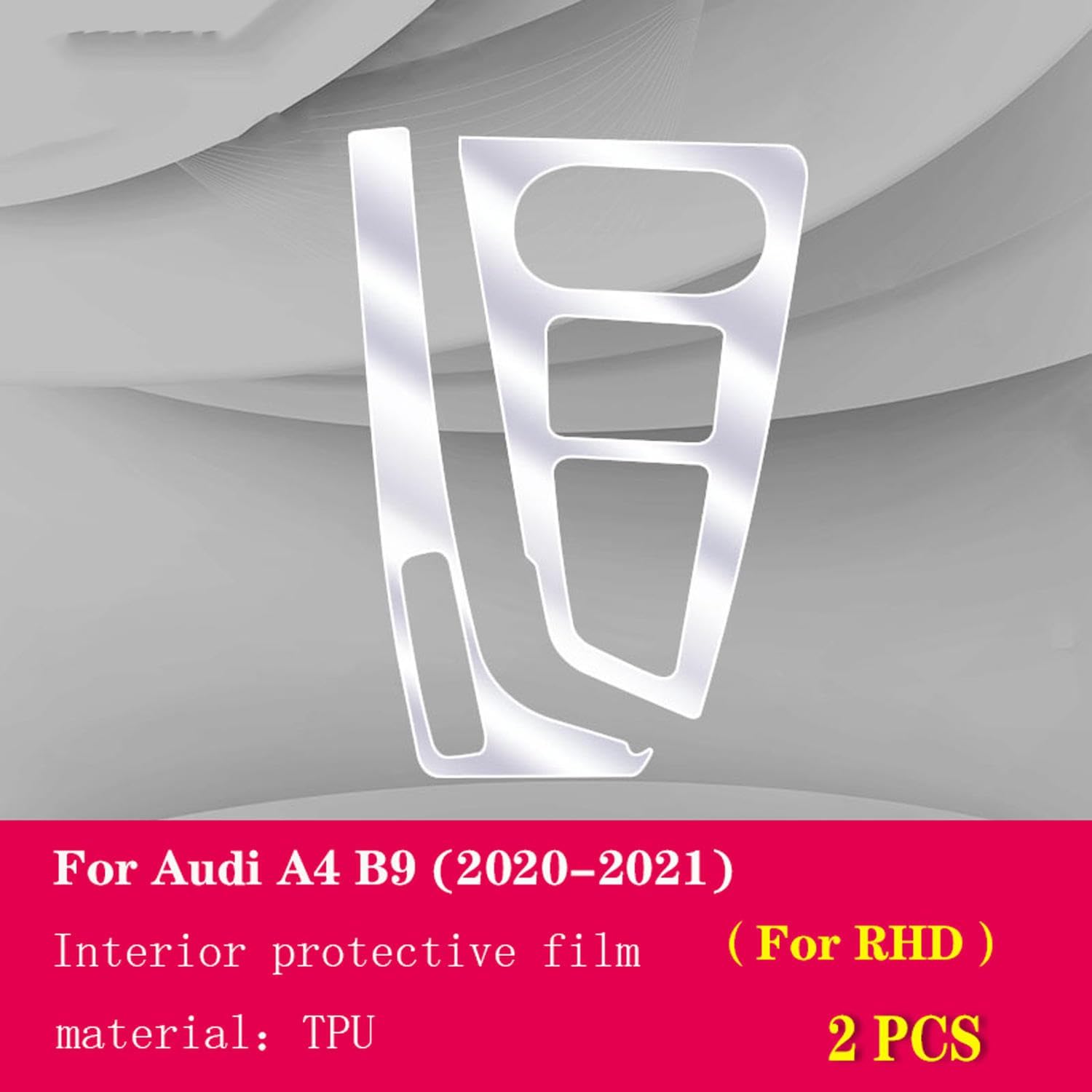 LAVIYE Car Interior Center Console Transparent TPU Protective Film Anti-Scratch Repair Film Accessories Refit,for Audi A4 B9 2020-2023
