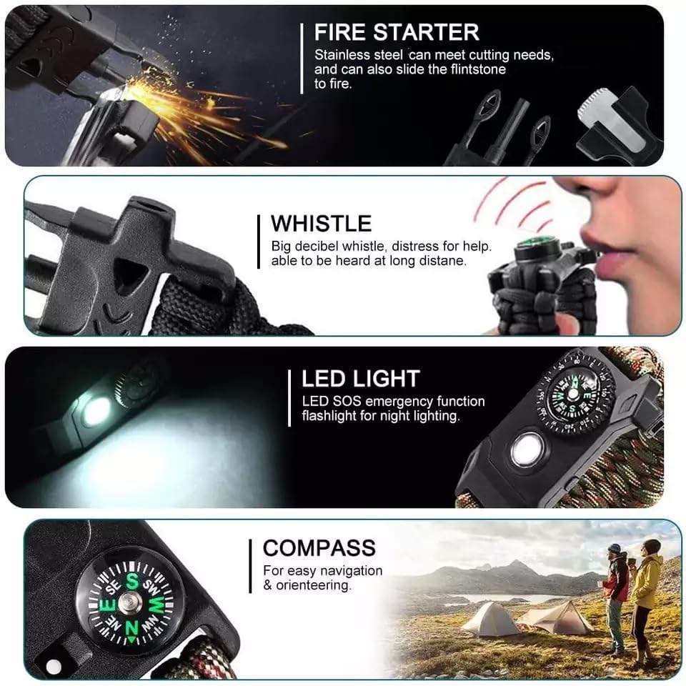 Image of Galaxy 251 Pcs First Aid Kits For Survival Emergency Trauma Military Combat Tactical Medical Hunting Camping Hiking IFAK EMT Bag (21 in 1 Bracelets Green)