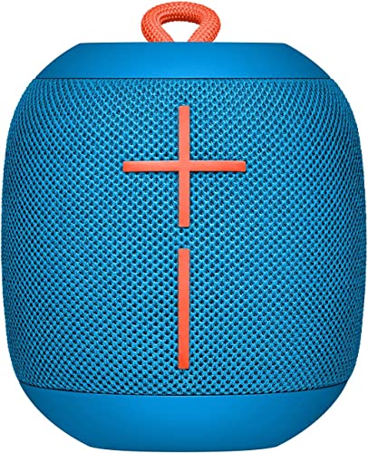 Ultimate Ears Wonderboom Tragbarer drahtloser Bluetooth-Lautsprecher, 360° Surround Sound, Wasserdicht, 2 Lautsprecheranschlüsse für kraftvollen Sound, 10 Stunden Akku - Blau