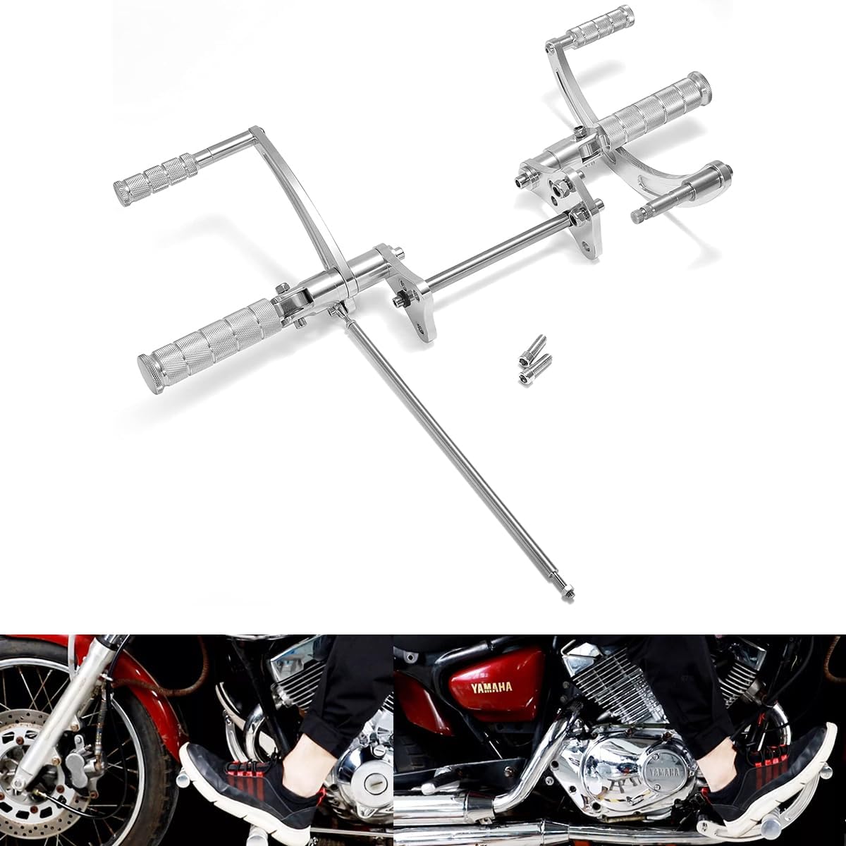 Polished Aluminum 4.5" Forward Controls Footpegs for Yamaha Virago 250 XV250 1989-up/Vstar 125 XV125 1997-up