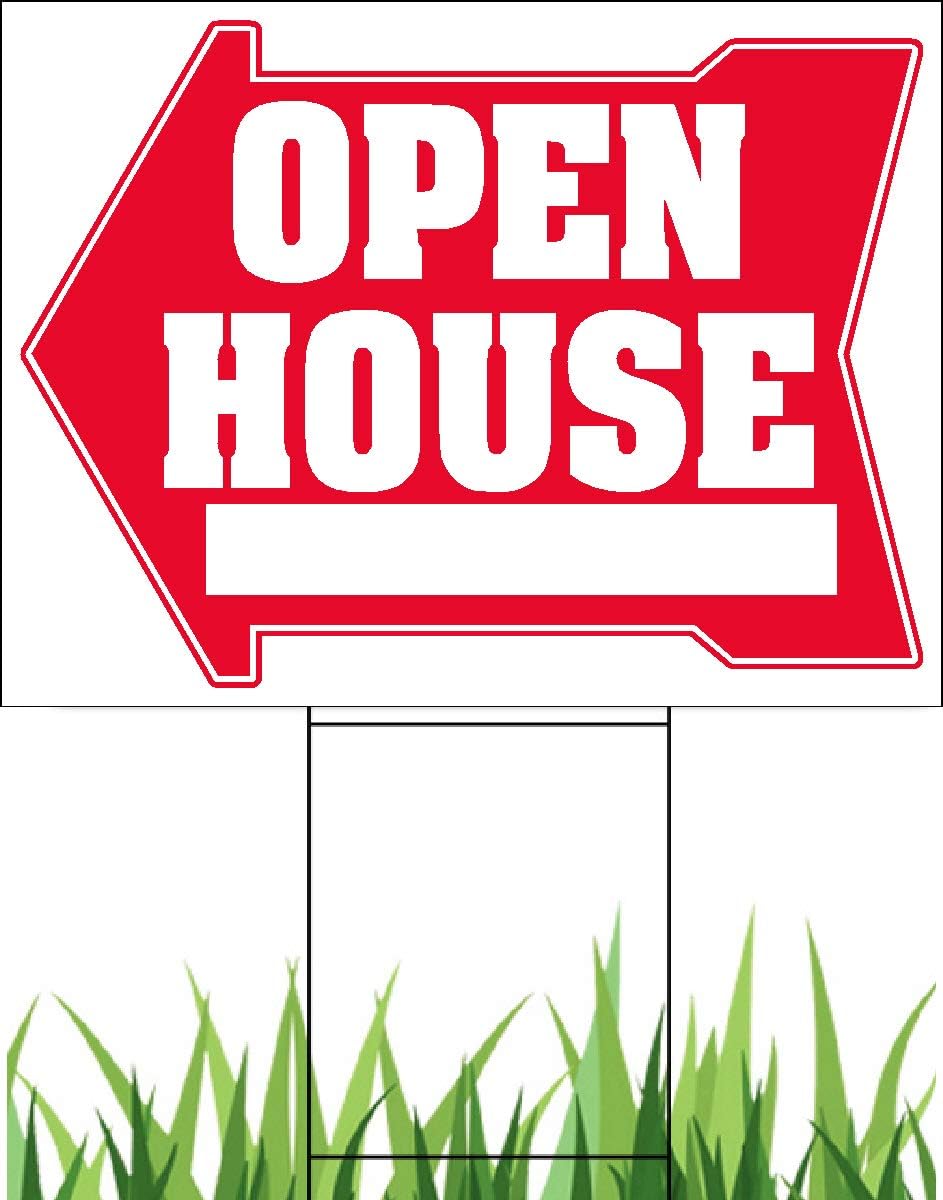 Yard Signs Open House Signs Pack of 10 Open House White