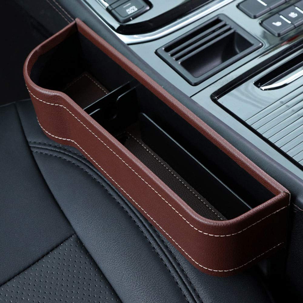 Seat Gap Filler, Console Organizer, Car Pocket, Seat Catcher, Seat Crevice Storage Box for Smartphone Loose Change Coin Wallet Key