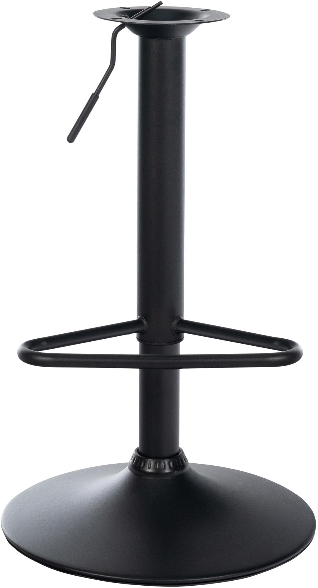 CLP Repuesto Estructura para Taburete, Estructura de Taburete con Distancia Entre Orificios de 10x10 cm, Estructura metálica Ajustable en Altura, Color:Negro