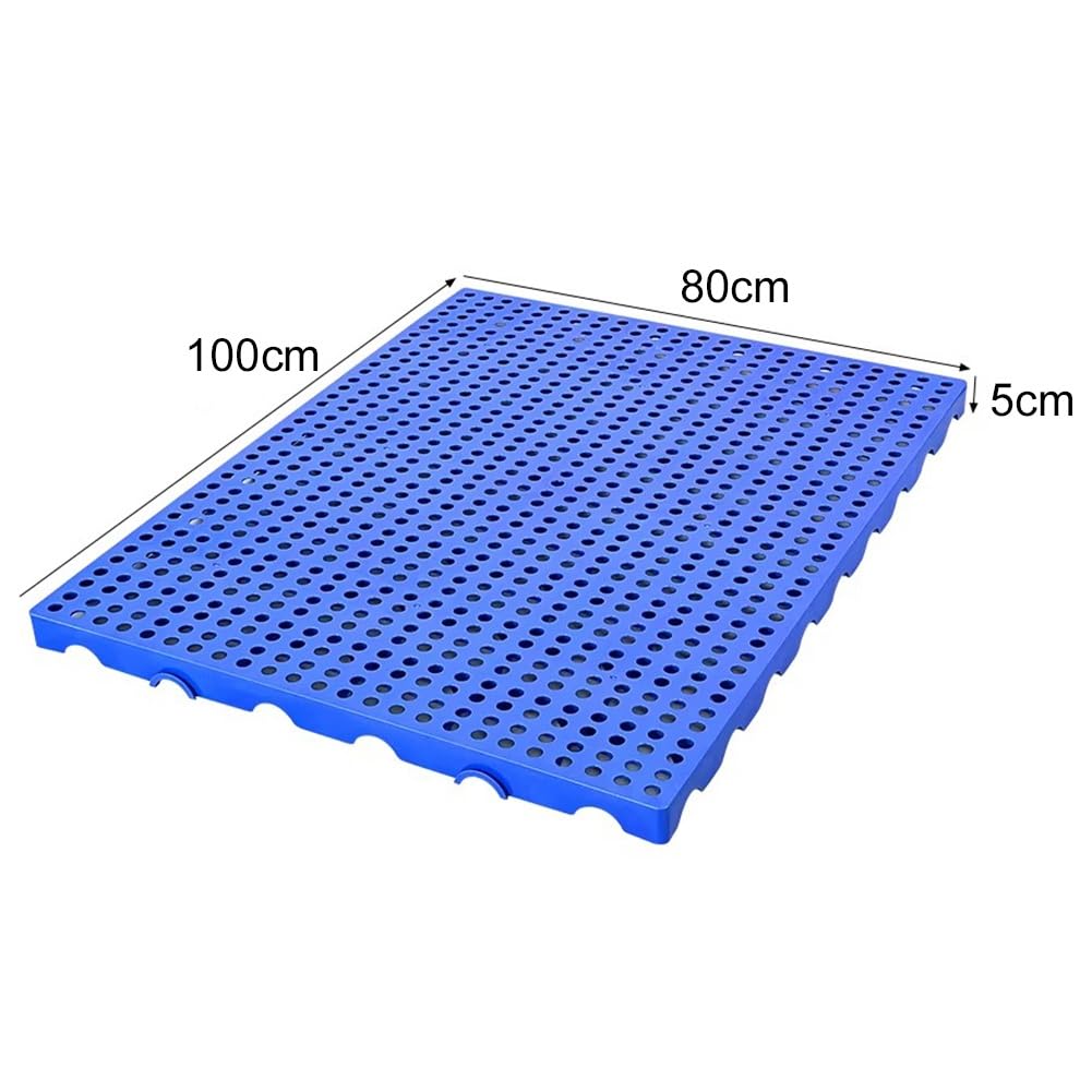 Pallet in plastica leggera per cantina e garage, resistenti all'umidità (100 x 80 x 5 cm) ideali per la progettazione di merci a griglia per una maggiore stabilità