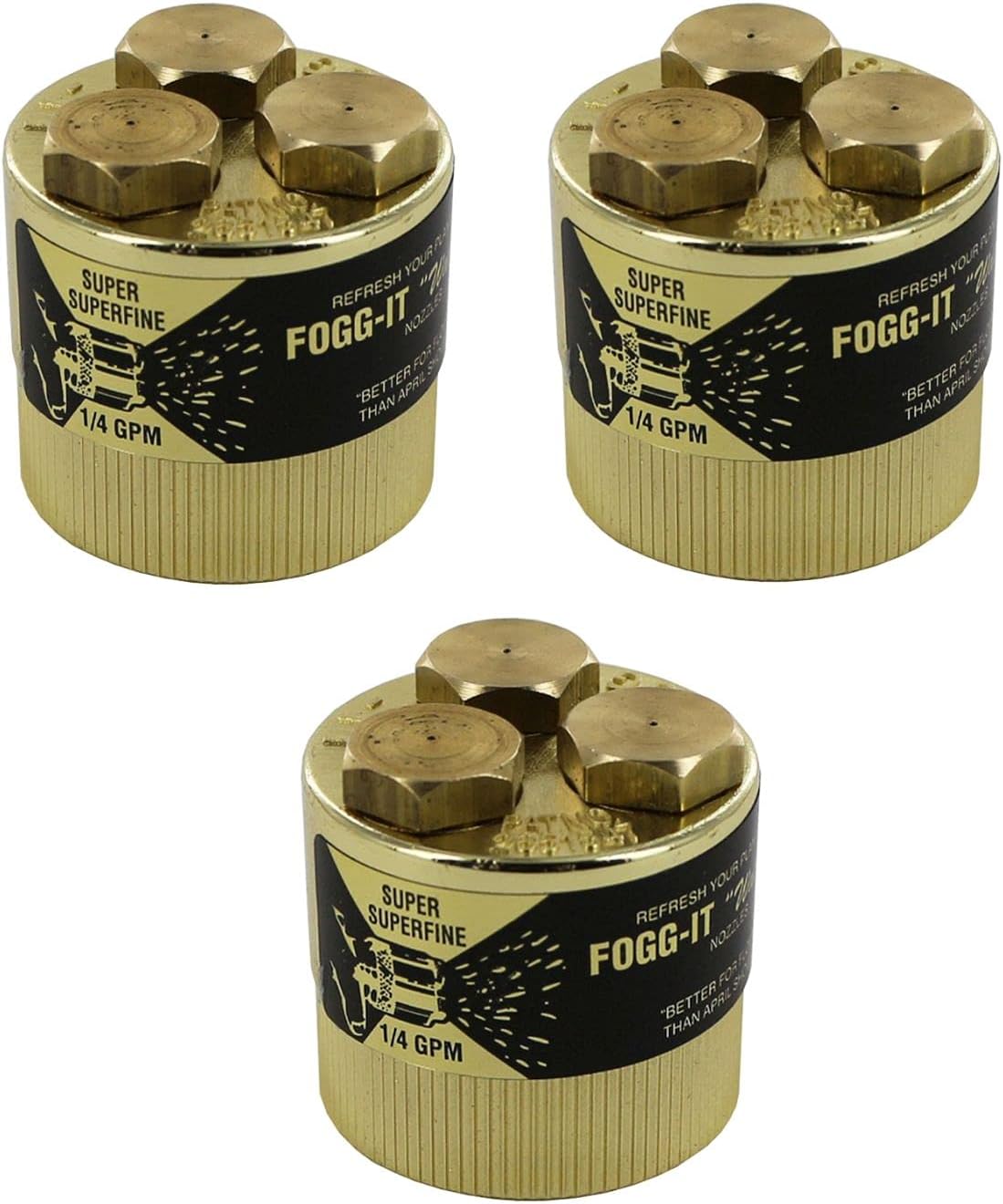 Fogg It Misting Watering Nozzle 1/4 GPM - Super SuperFine Volume (Pack of 6)