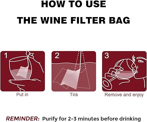 Miniatura 4 de WEESIGEI Purificador de sulfito de filtro de vino removedor de filtros de vino, histaminas sulfito, alivia los dolores de cabeza y previene las