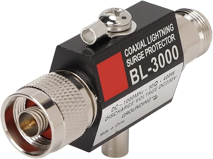 ciciglow Coaxial Lightning Arrestor,BL3000 Lightning Surge Protector(N