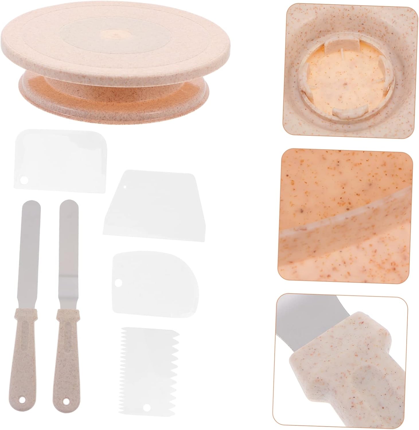 IMIKEYA Turntable Cake Cake Baking Turntable Set Cake Decorating Table Rotating Cake Stand Kit for Cake Decorations