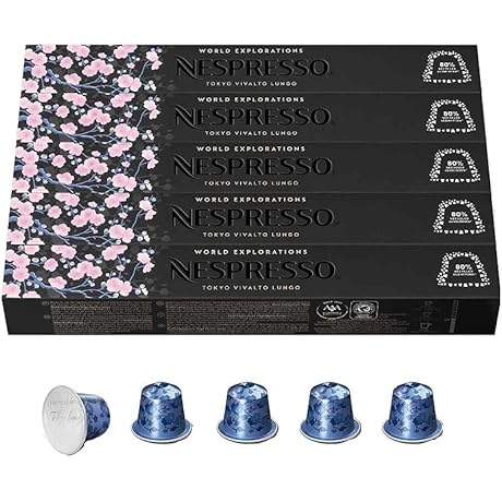 Nespresso Tokyo Lungo Raspberry Pods - Medium Roast Coffee Pods