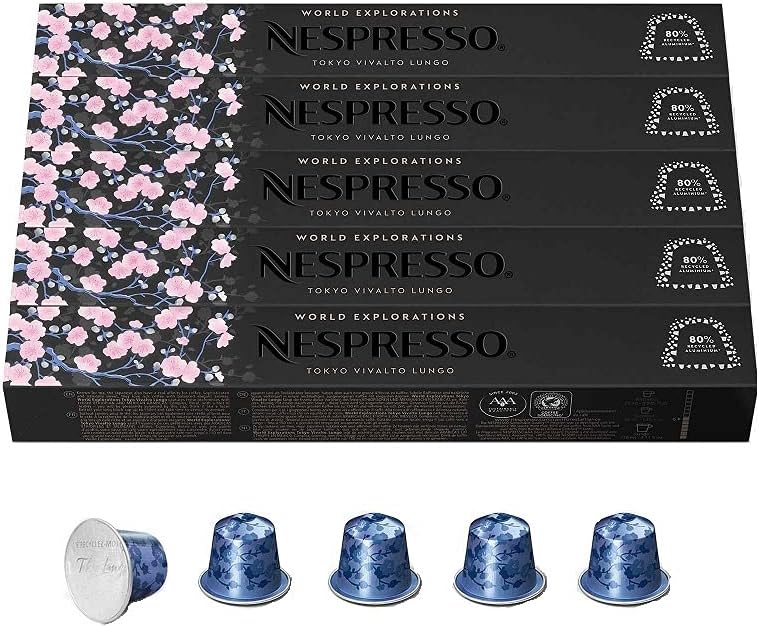 Nespresso Vivalto Lungo, Pack of 5, 5 x 10 Capsules