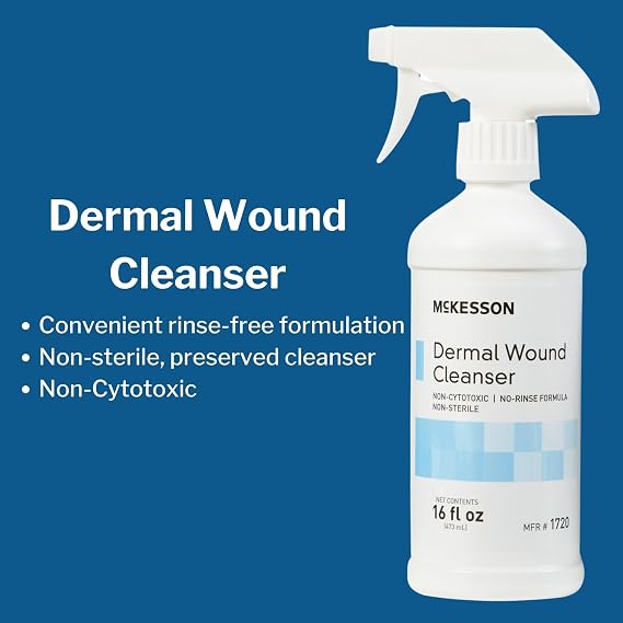 McKesson Dermal Wound Care Cleanser Spray, Cuts, Burns, Sores, 16 oz, 1 ct