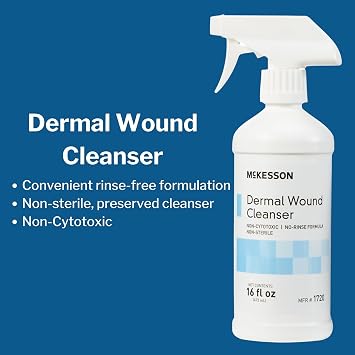 McKesson Dermal Wound Care Cleanser Spray, Cuts, Burns, Sores, 16 oz, 1 ct