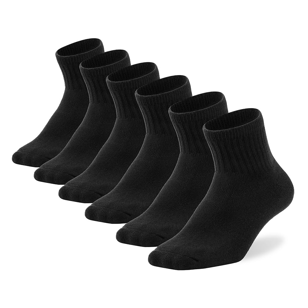 Photo 1 of WANDER Womens Ankle Socks Full Cushioned Cotton Socks 6 Pairs Anti-blister Quarter Athletic Socks 7-10/10-13