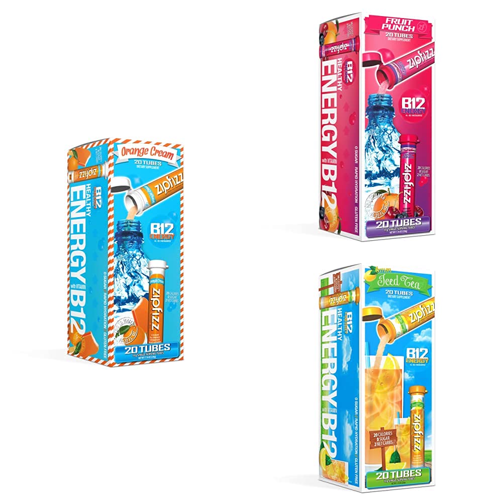 Zipfizz Healthy Energy Drink Mix, Hydration with B12 and Multi Vitamins (Wild Card Bundle) 60 Count