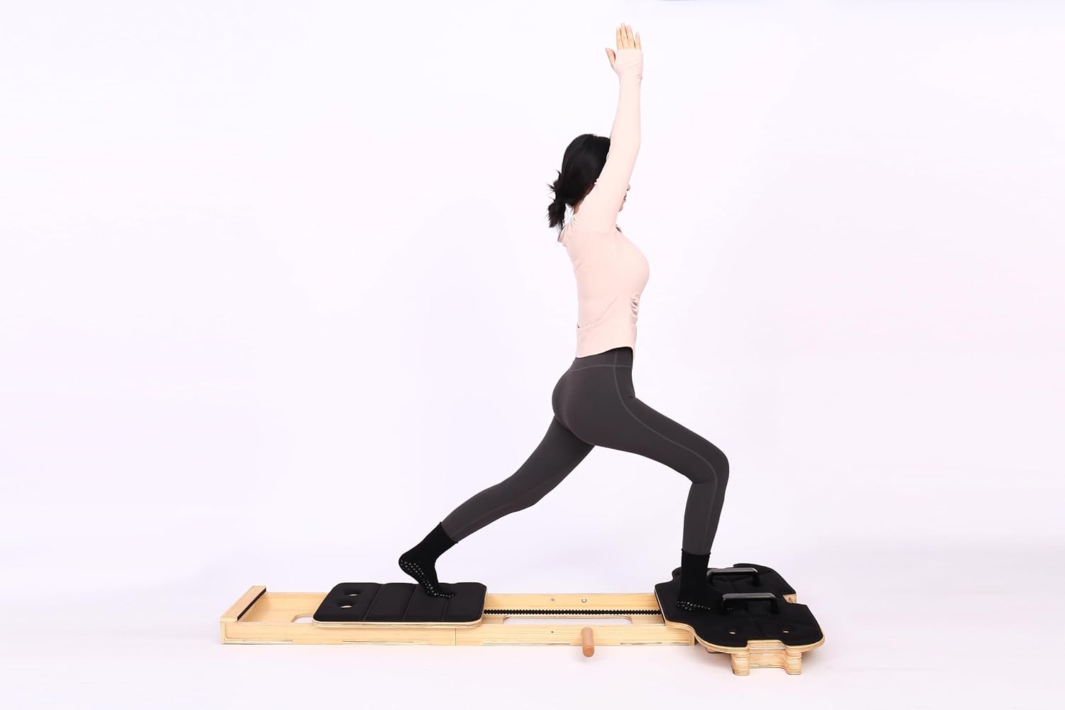 Pilates Reformer Machine Set for Full Body Workout Premium Quality Pilates Reformer with Adjustable Resistance Portable Folding-Ideal for Beginners and Advanced Users