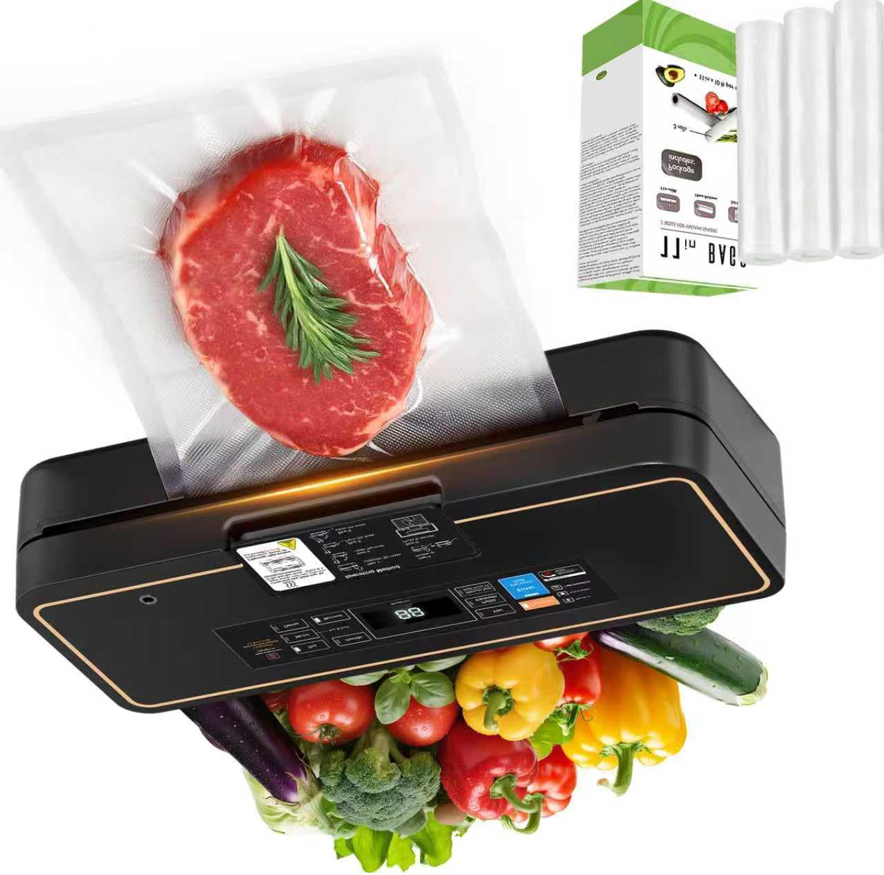 Vacuum Sealer for Food, Food Saver, 95kPa, Easy Tear Cutter, 9-in-1