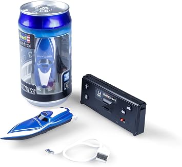 Revell Control 23570 Mini RC Speedboat - Blue With Precise 2.4 GHz Control, 7.5cm in length