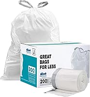 Vista 2 de Plasticplace White Drawstring Lavender and Soft Vanilla Scented Garbage Can Liners, Compatible with Code J (200 Count) 10-10.5 Gallon / 38-40 Liter