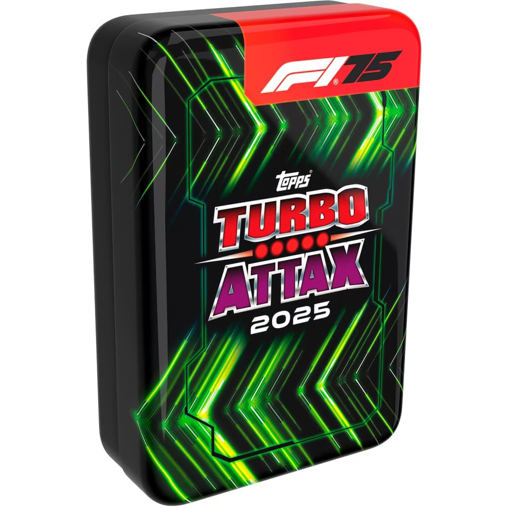 Topps Turbo Attax Formula 1 2025 – Boîte aléatoire – Contient 66 cartes dont 6 LE et 4 cartes exclusives