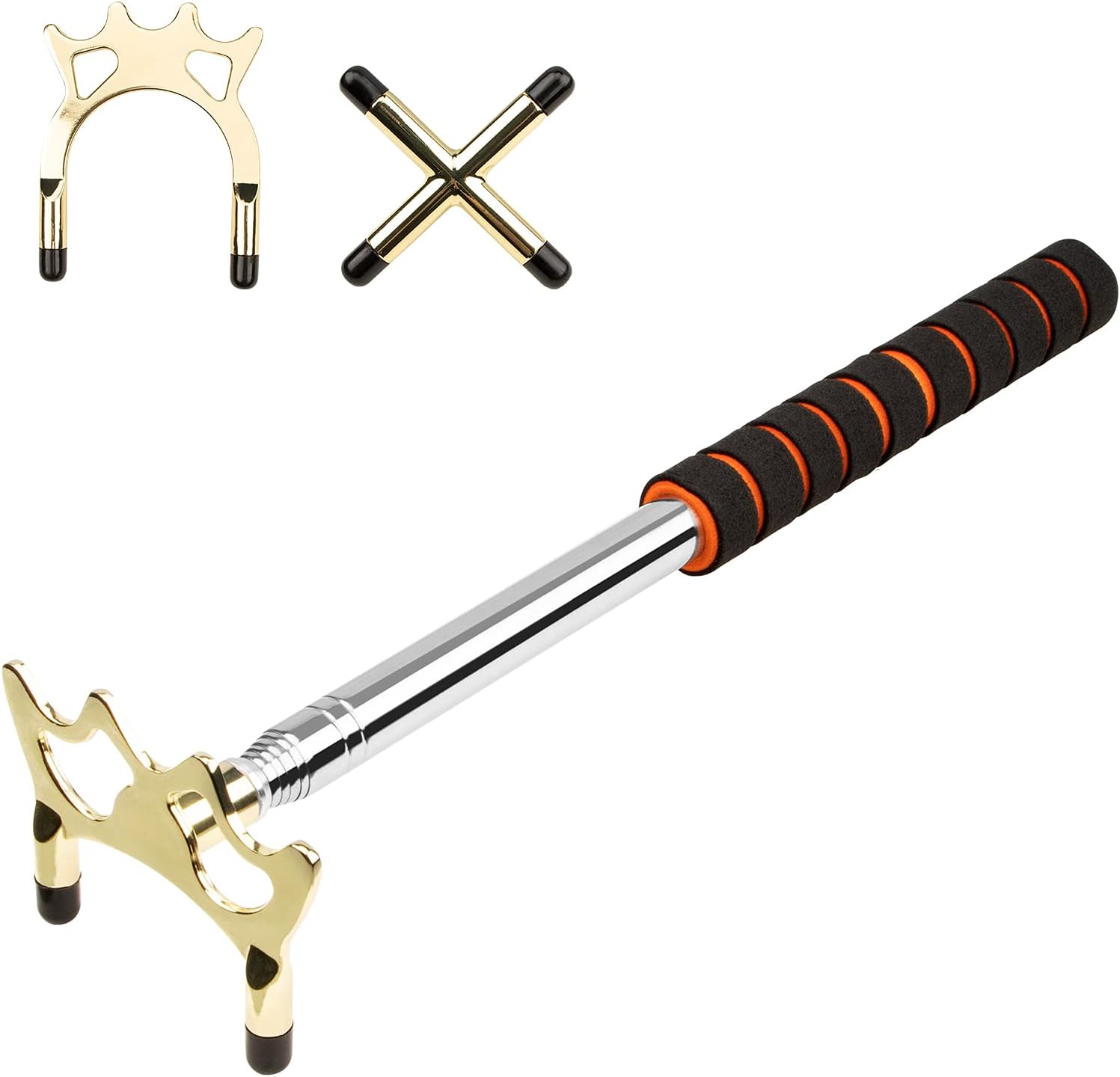 Adhafera Billards Cue Stick Bridge, Extension Snooker Cues Bridge with Brass Bridge Head, Retractable Pool Rest Stick, Snooker Accessories for Snooker, Game, Competition