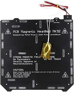 ASHATA 3D Printer Magnetic Heating Bed, Flexible Removable Magnetic 3D Printer Build Surface Heated Bed Cover for Prusa i3 MK2.5S MK3 MK3S, with Steel Plate, 254 X 254mm