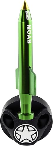VMS Racing Combo de antena de moab de oro verde y cubierta anodizada negra en aluminio billet corto compatible con Jeep Wrangler JK JKU JL 07-19