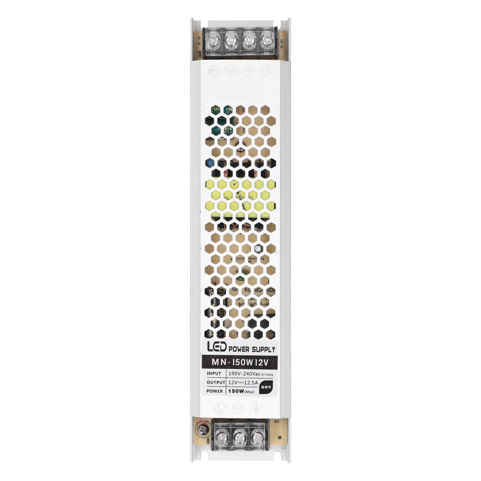 Eujgoov LED Driver,150W CTN Series LED Power Supply Waterproof IP68 LED Driver Lighting Transformer AC190-240V(12V)