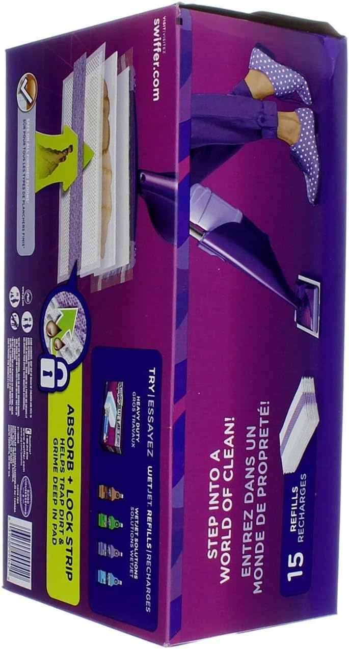 Swiffer WetJet 8 in. L Microfiber Mop Pad 15 pk