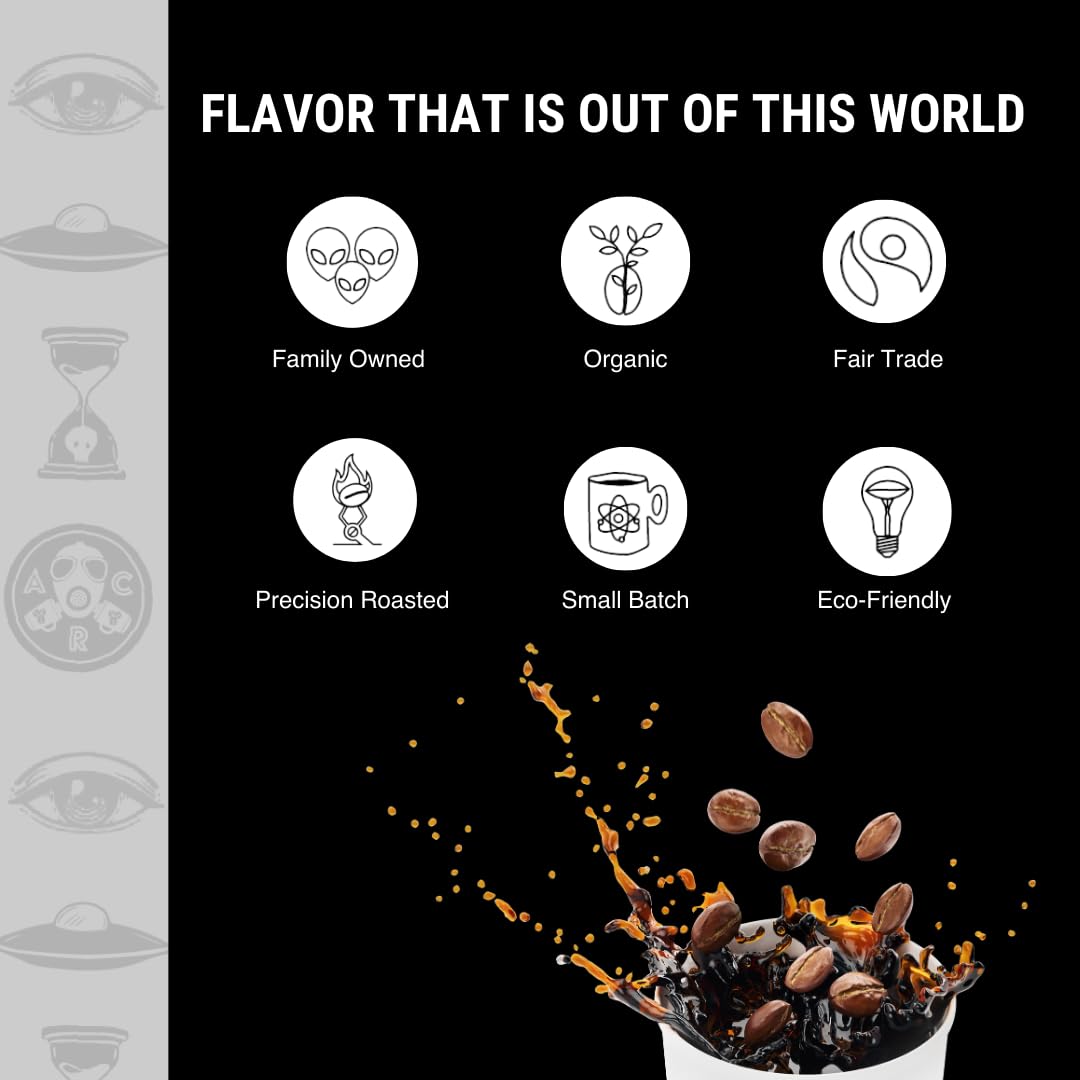 Apocalypse Coffee Roasters - Anti-Matter - Organic Whole Bean Coffee - Craft Roasted Guatemala Blend - Dark Roast - Rich, Robust, Dark Chocolate Finish - Small Batch - Family Owned - 12oz