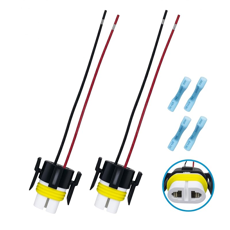 Chicote Elétrico com Soquete Cerâmico H11 H8 H9 880 881 trepb para Farol e Farol de Neblina – 2 unidades