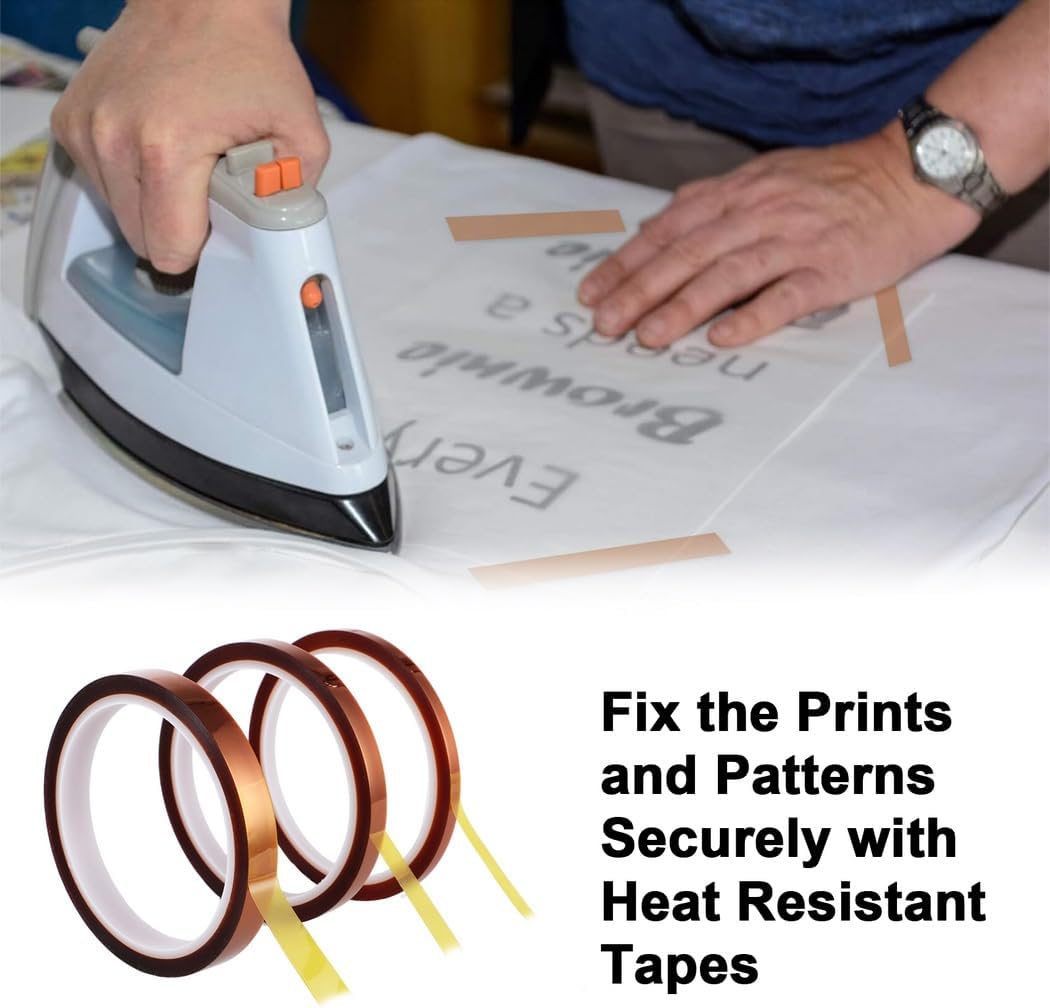 15X15 Silicone Heat Press Pad with 3 Heat-Resistant Tapes, 0.3 Thick for Heat Transfer Applications