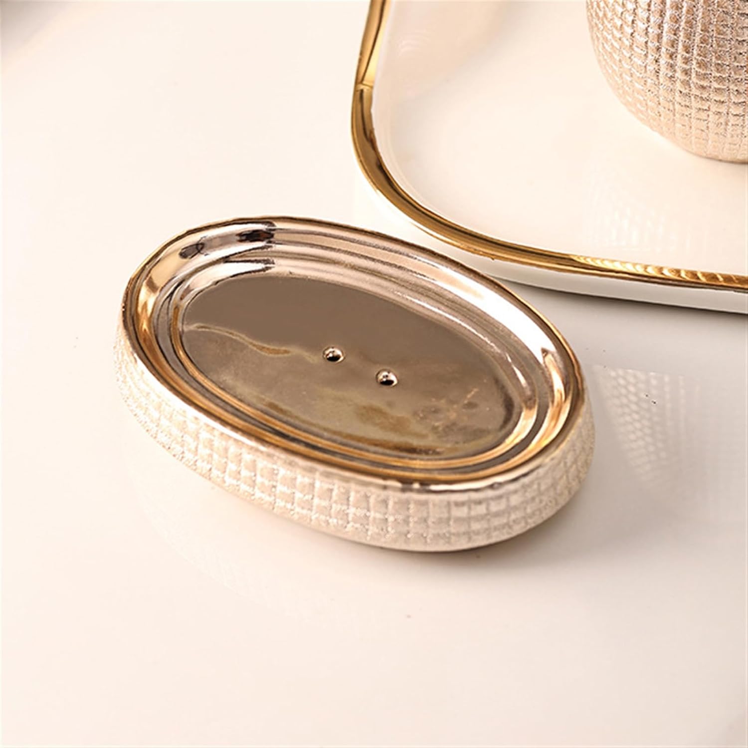 Icegrey Rose Gold Bath Set Ceramic Wash Set Mouthwash Cup Set Home Bathroom Set Pink