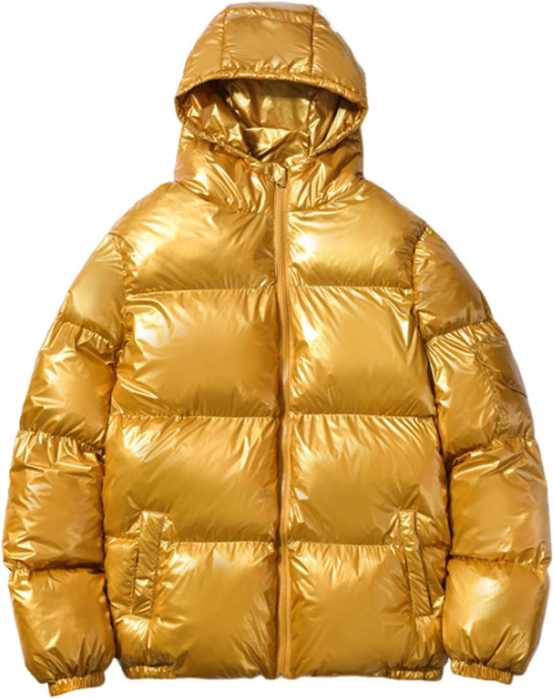 Doudoune à capuche brillante hommes imperméable et chaude pour l'hiver - 5