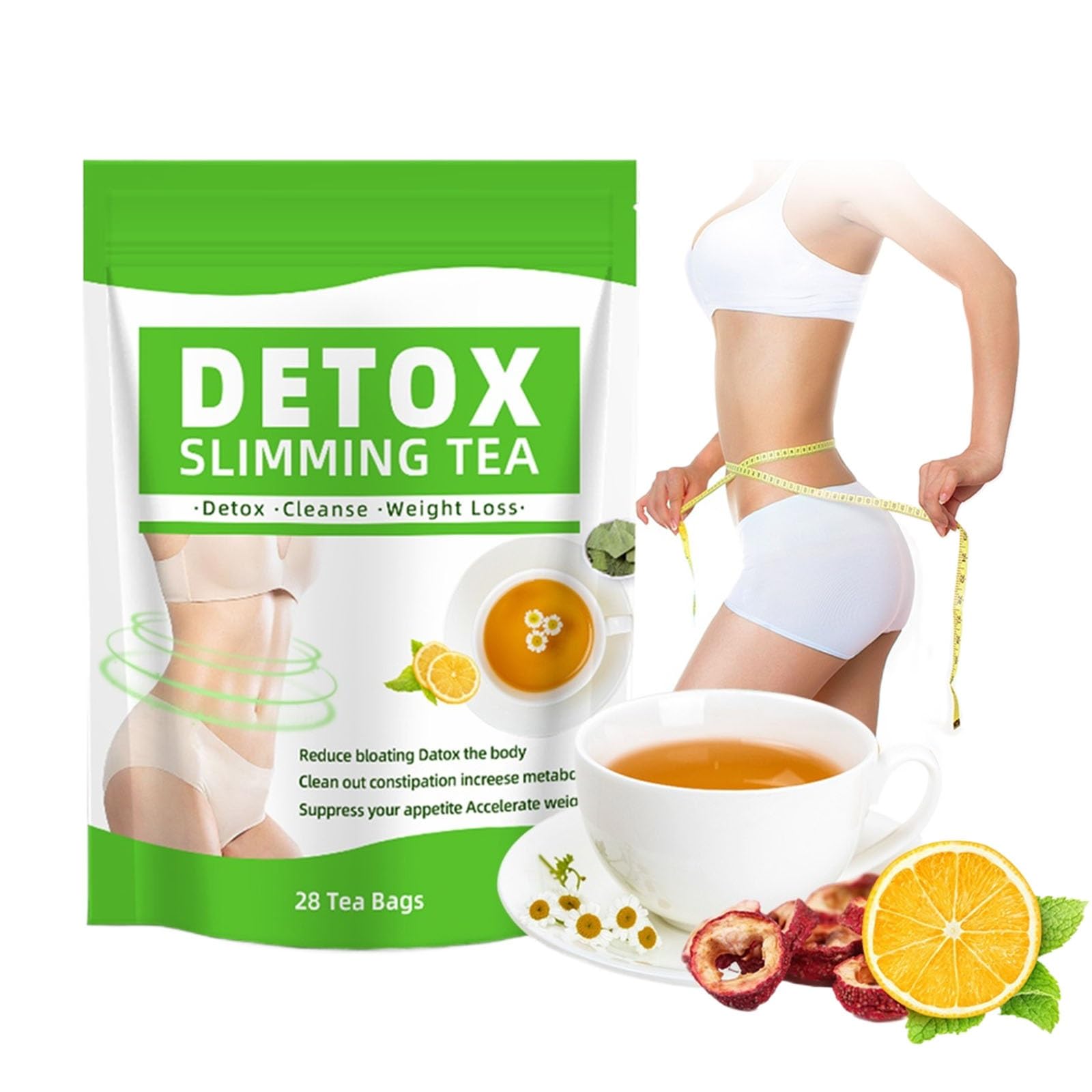 Bolsitas De Té Desintoxicante De 28 Días: Té Adelgazante Natural De Hierbas For La Desintoxicación Y El Bienestar Corporal.(1PC)