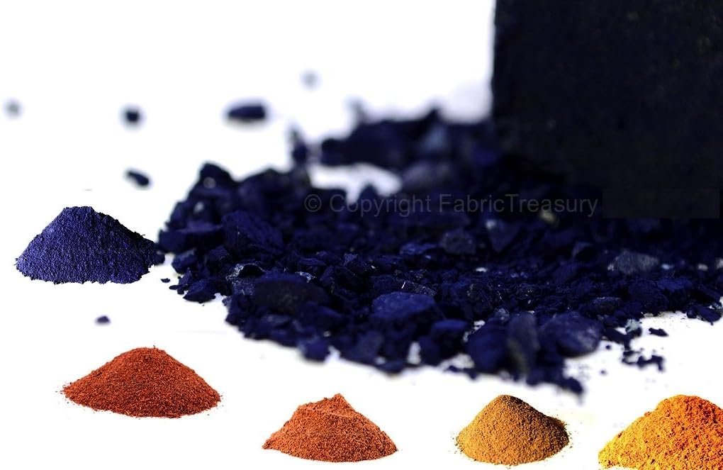 Natural Dye. Set of 5 - Indigo, Alkanet, Indian Madder, Cutch and Lac. Freshest Natural Dyes Always. Harvest of May 2017. 3.5 oz each.