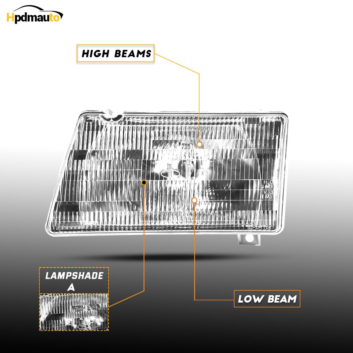 Pair Of LED Headlight Assemblies With Bulbs - Fit Peterbilt 375, 377, 385 Trucks