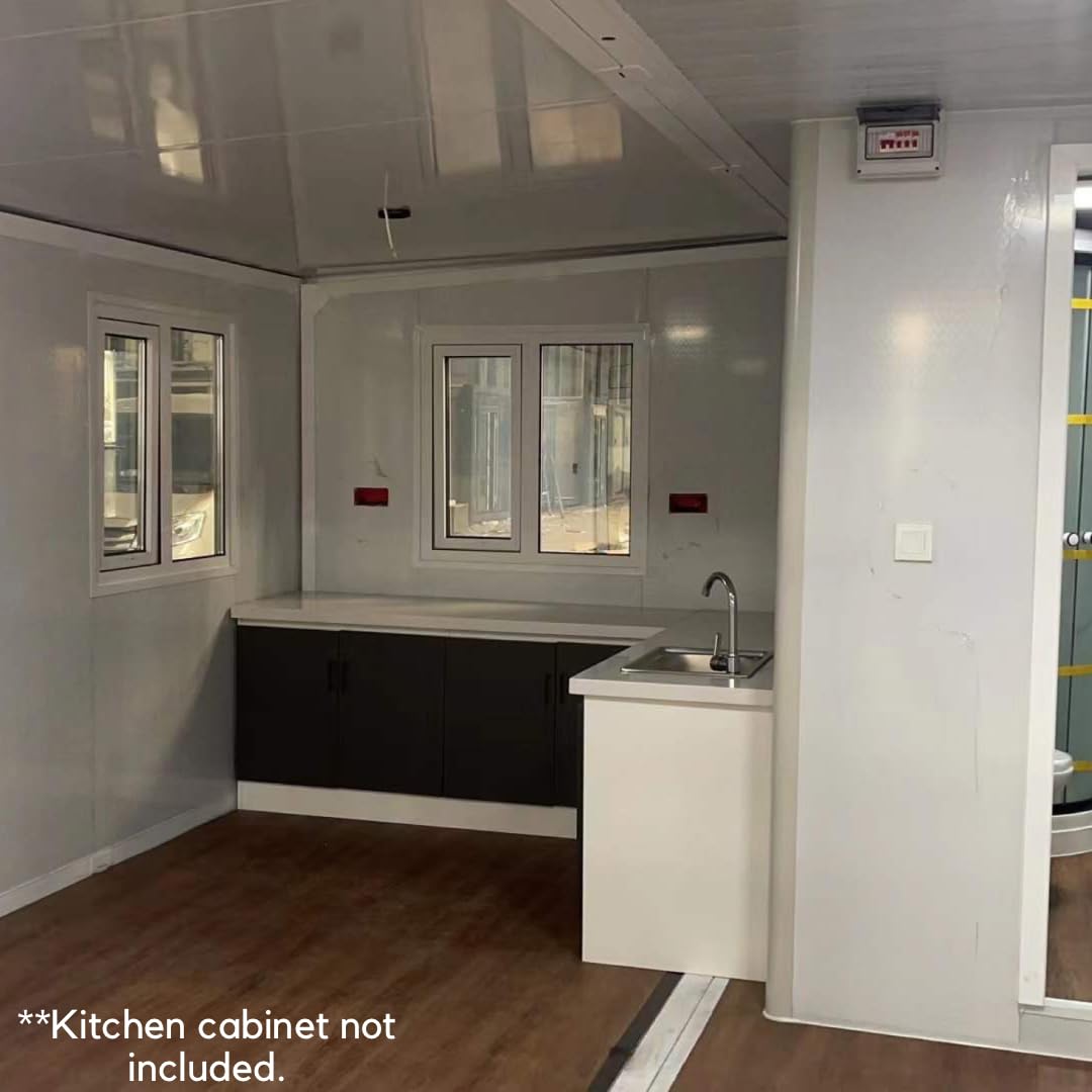 Portable Tiny Home, 19X20FT, Foldable Prefab House