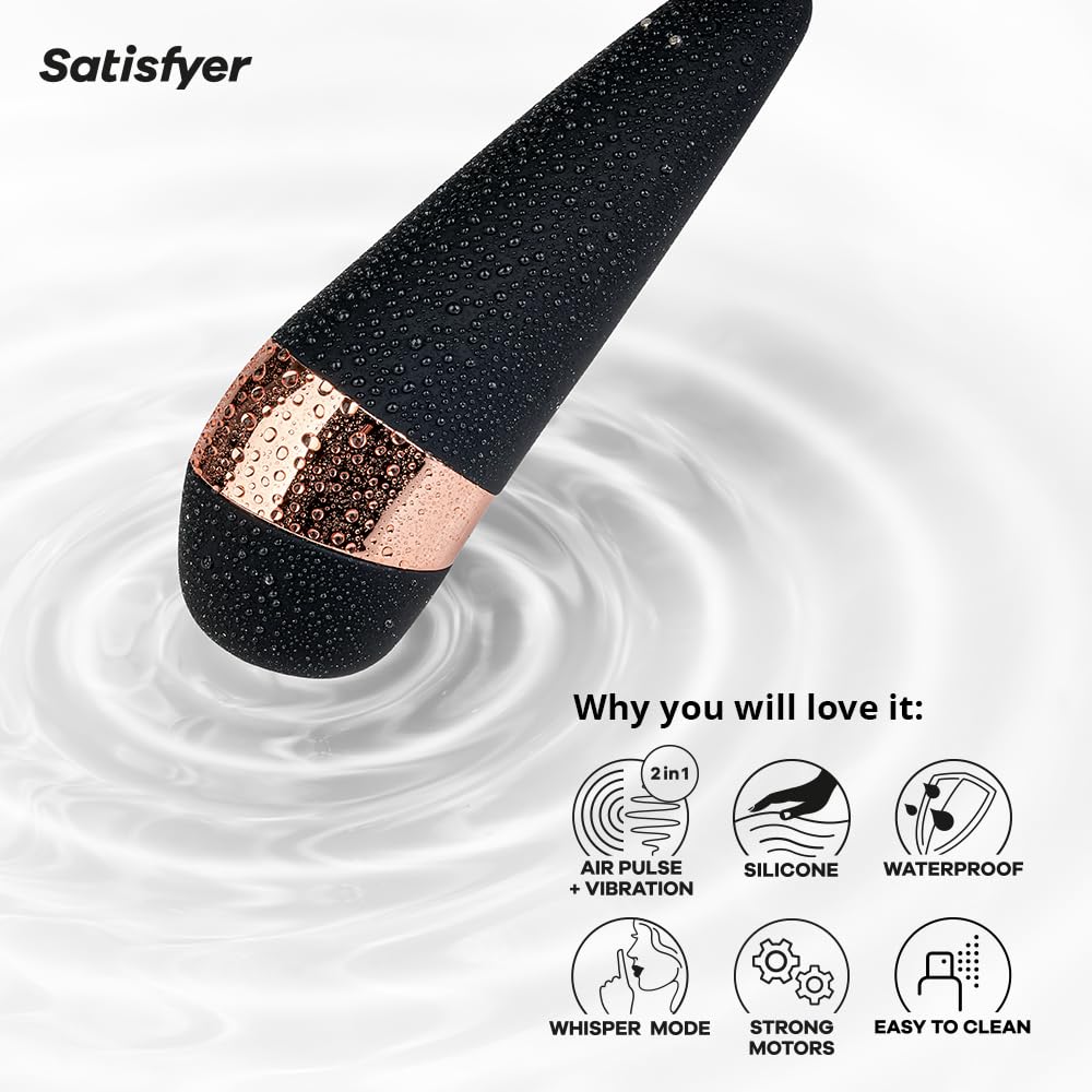 Satisfyer Pro 3 Plus Pressure Wave Vibrator | Stimolazione del Clitoride | Dildo estremamente potente e silenzioso | Sex Toys impermeabile (IPX7) e ricaricabile | Vibratore Succhiatore