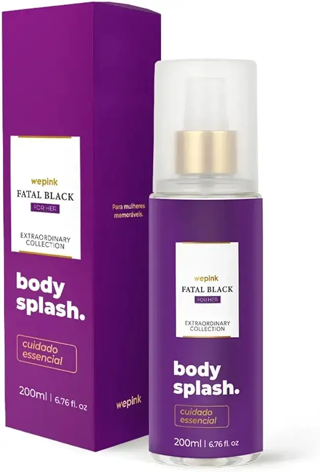 Body Splash Desodorante Colônia Fatal Black For Her 200ml