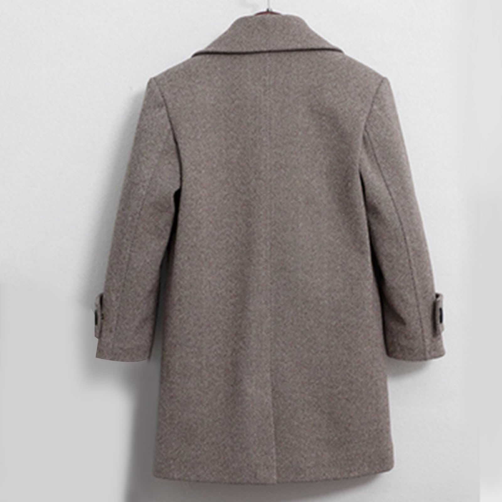 Cappotto invernale caldo per ragazzi, misto lana ispessita, cappotto per bambini antivento con freddo