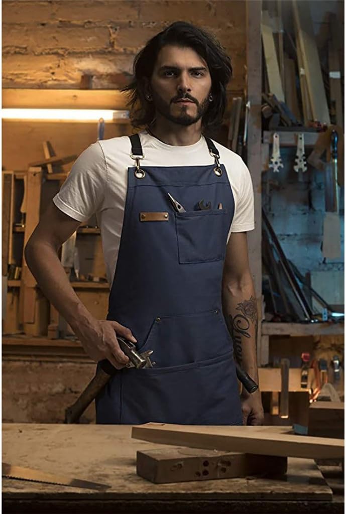 Canvas Apron Cotton Cafe Barber Overalls